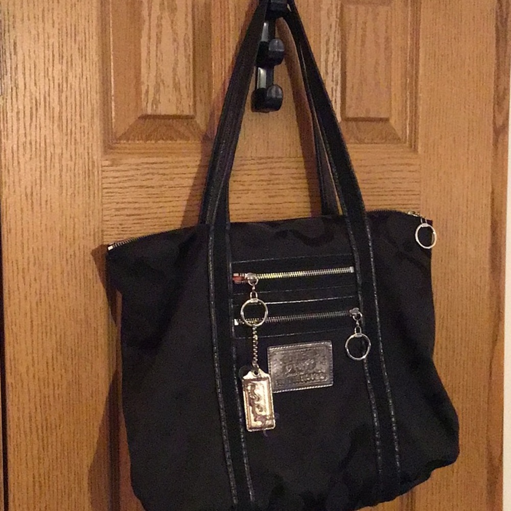 COACH C Black Medium Tote 15”W x 11”L x 11”